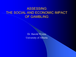 THE IMPACT OF GAMBLING IN COMMUNITIES