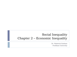 Social Inequality Chapter 2 – Economic Inequality