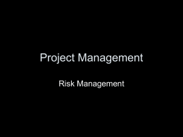 Risk Management - MMU SCMDT