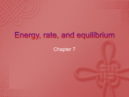 Energy, rate, and equilibrium