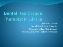 Dental Health Aide Therapist