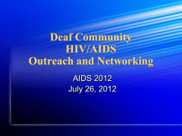 HIV/AIDS and the Deaf Community
