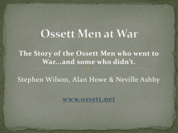 The Ossett Men at War