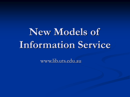 UTS Library - University of Technology, Sydney