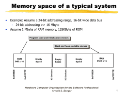 Memory space of a typical system