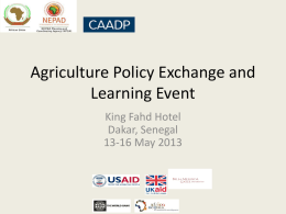 Agriculture Policy Exchange and Learning Event