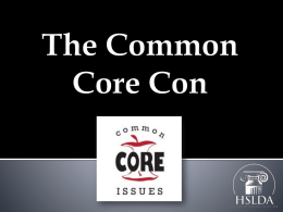 The Common Core - Home School Legal Defense Association