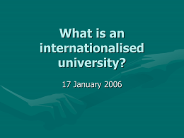What is an internationalised university?