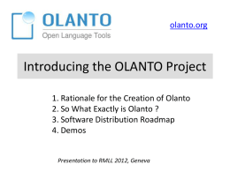 OLANTO - Programme - 13es RMLL du 7 au 12 juillet 2012