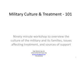 Military Culture & Treatment