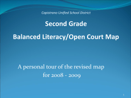 CUSD’s Second Grade Balanced Literacy/Open Court Maps