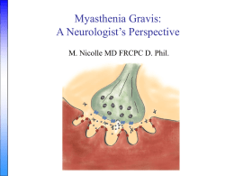 Myasthenia gravis - a Neurologist’s perspective November