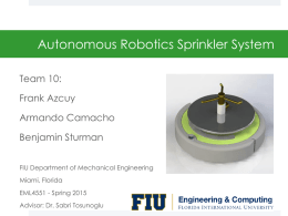 Autonomous Sprinkler System - Florida International University