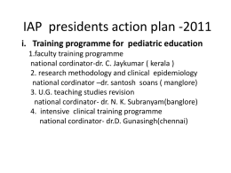 IAP presidents action plan -2011