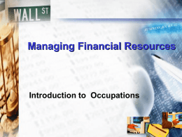 Managing Financial Resources Module 11