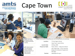 AMTS FabLab Cape Town - Massachusetts Institute of Technology