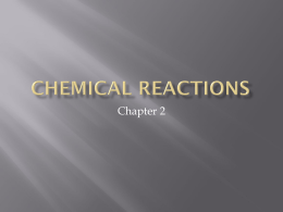 Chemical Reactions - Home - La Salle Elementary Public