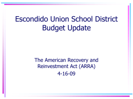PowerPoint Presentation - Escondido Union School District