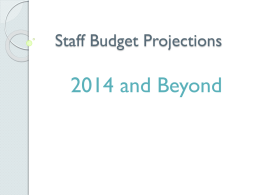 Staff Budget Projections