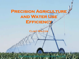 Precision Agriculture and Water Use Efficiency