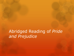 Abridged Reading of Pride and Prejudice