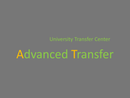 Transfer Strategies - Allan Hancock College