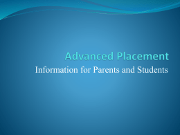 Advanced Placement - Berwick Area School District