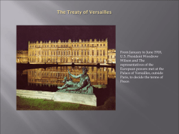The Treaty of Versailles - Whitefish School District