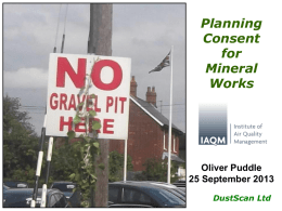 Planning consent for mineral works