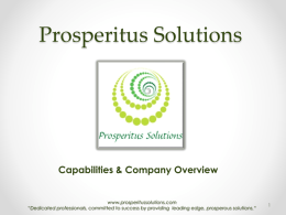 Prosperitus Solutions, LLC