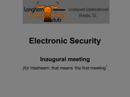 Electronic Security - University of Texas at Austin