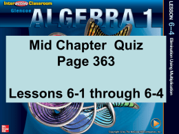 ppt Mid-Chapter 6 Quiz Answers p 363