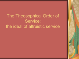 The Theosophical Order of Service