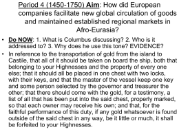 Period 4 (1450-1750) Aim: How did European companies