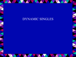 DYNAMIC SINGLES - Add To Your Learning