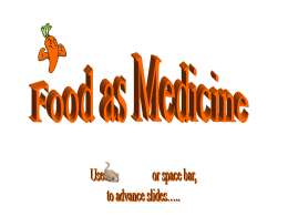food as Medicine - Trung Học Thủ Đức