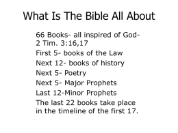 What Is The Bible All About