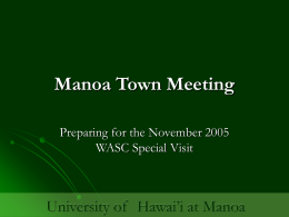 Manoa Town Meeting