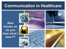 Communication in Healthcare - Lake Travis Independent