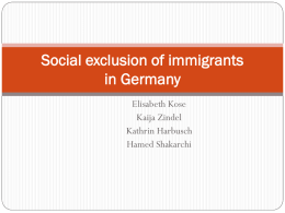 Social exclusion of immigrants in Germany