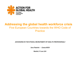 FRANCE - Action for Global Health