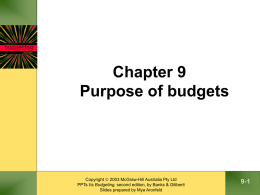 Chapter9 behavioral aspects of budgeting