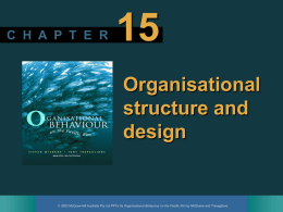 Organisational Structure and Design