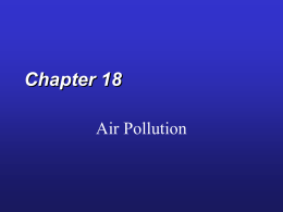 chapter 18- Air pollution