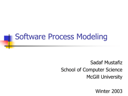 Software Process Modelling