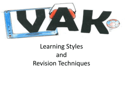 Learning Styles and Revision Techniques