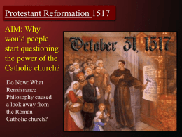 Protestant Reformation 1517