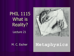 PHIL 1115 What is Reality?