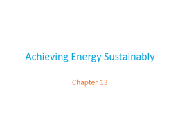 Achieving Energy Sustainably - Mrs. McKinney