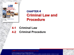 CHAPTER 4 Criminal Law and Procedure